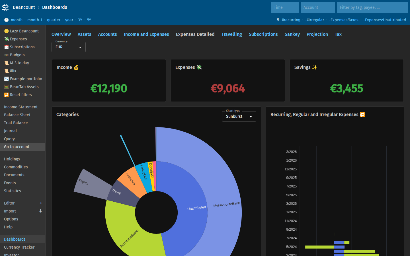 Expenses Detailed (dark, e2e)