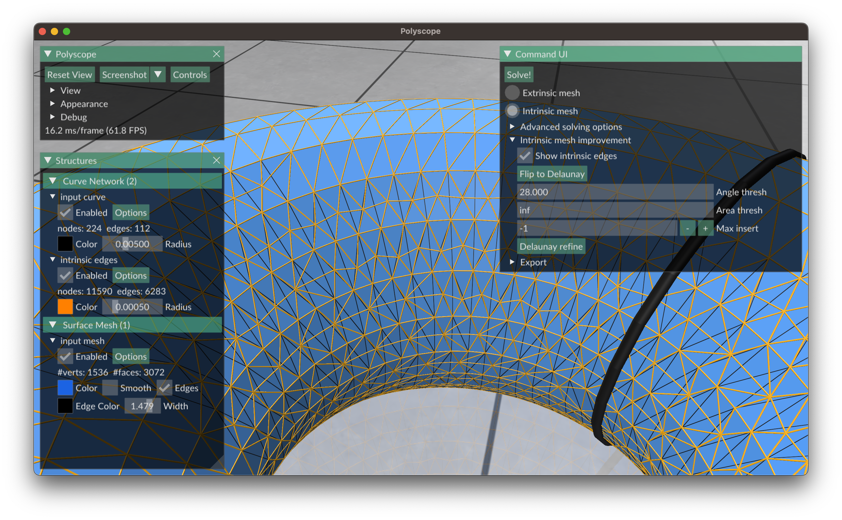 screenshot of an intrinsically-remeshed mesh