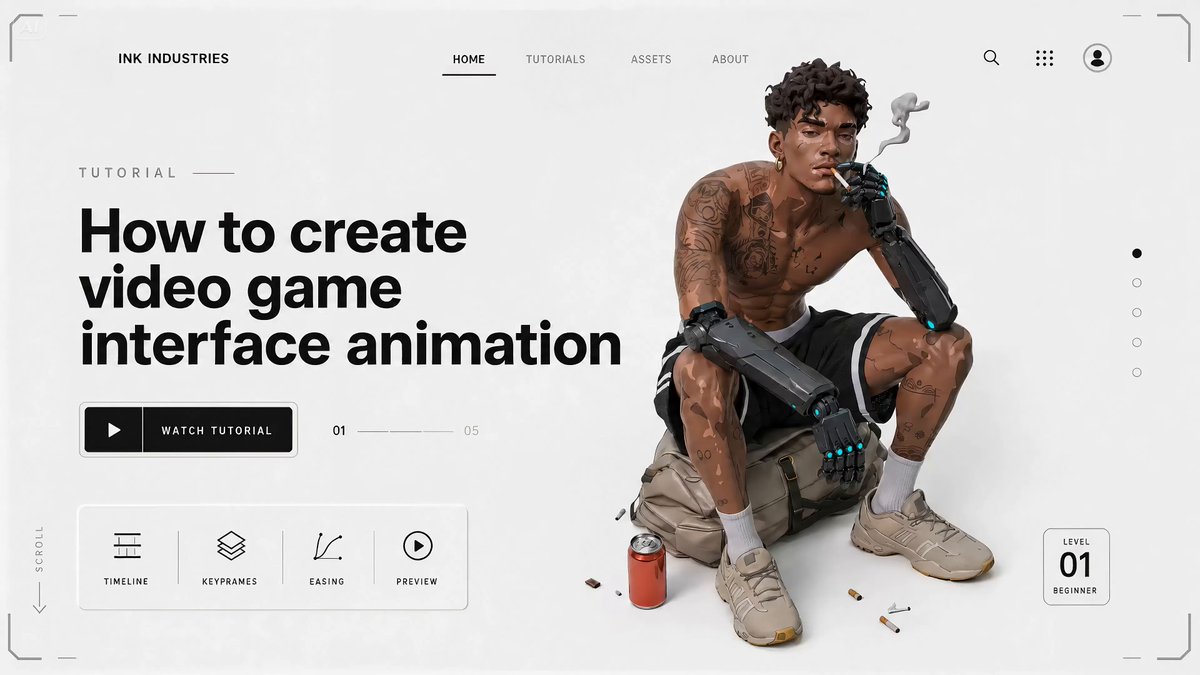 Game interface animation output