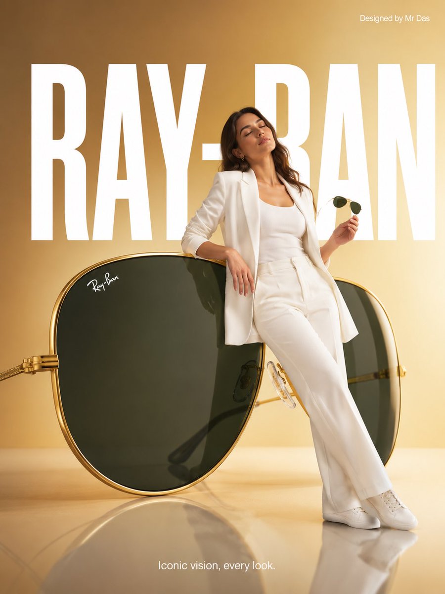 GPT-Image-2 Prompt Example - Ray-Ban Giant Aviator Ad
