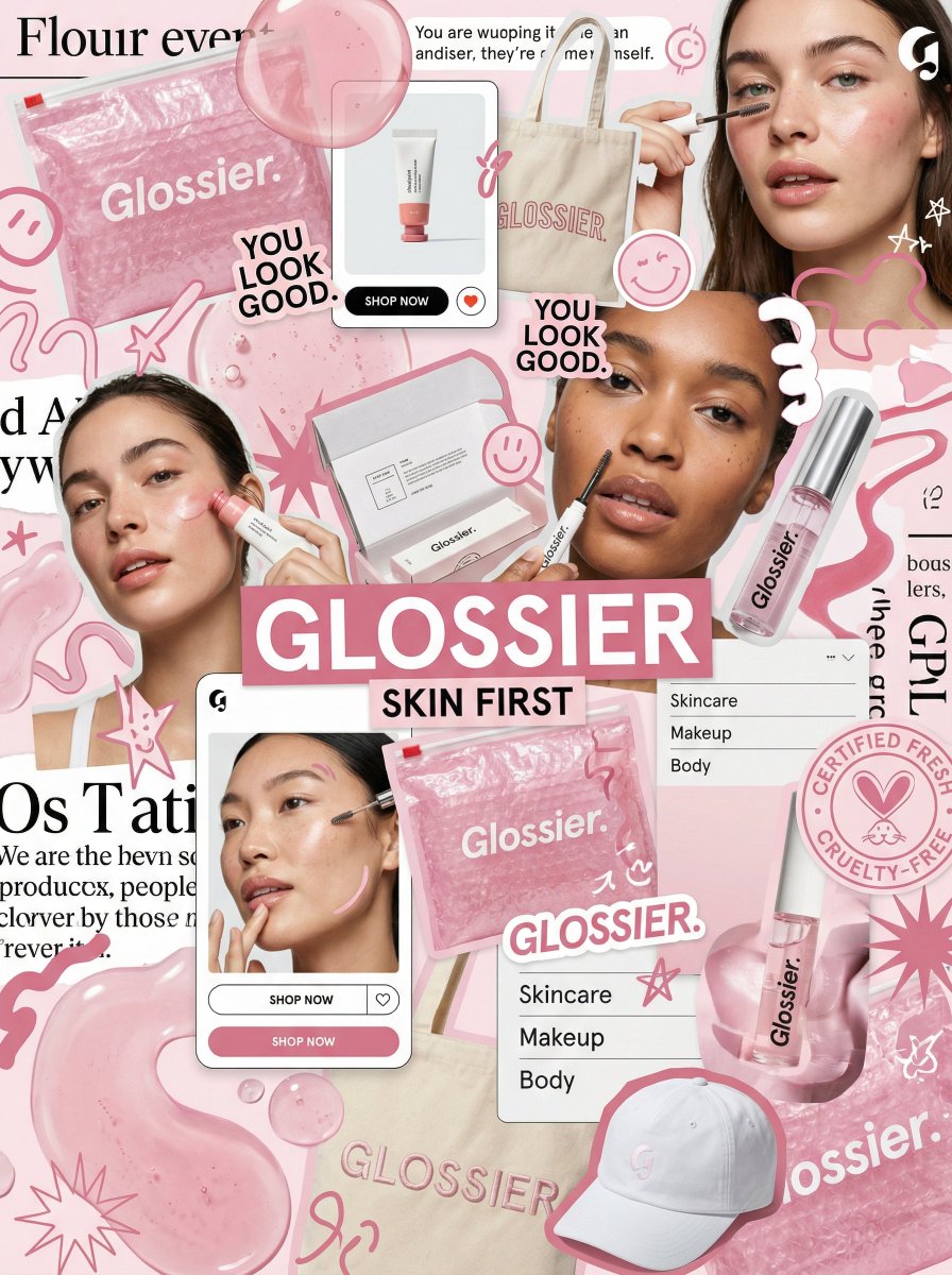 GPT-Image-2 Prompt Example - Glossier Brand World Collage