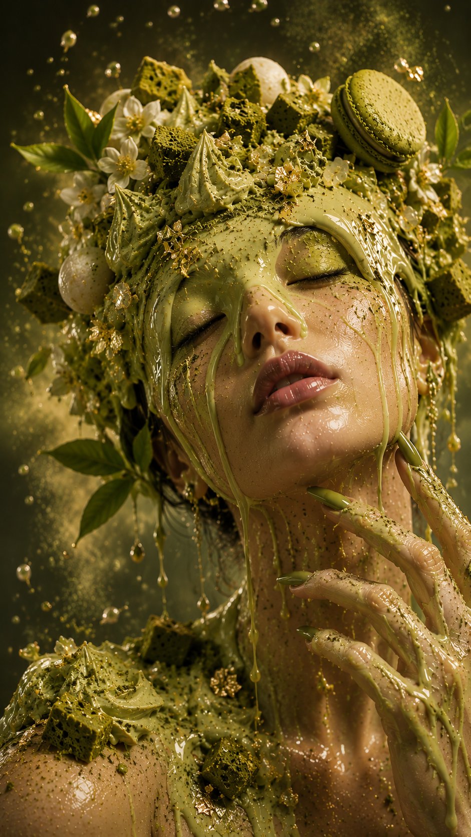 GPT-Image-2 Prompt Example - Matcha Goddess Beauty Portrait