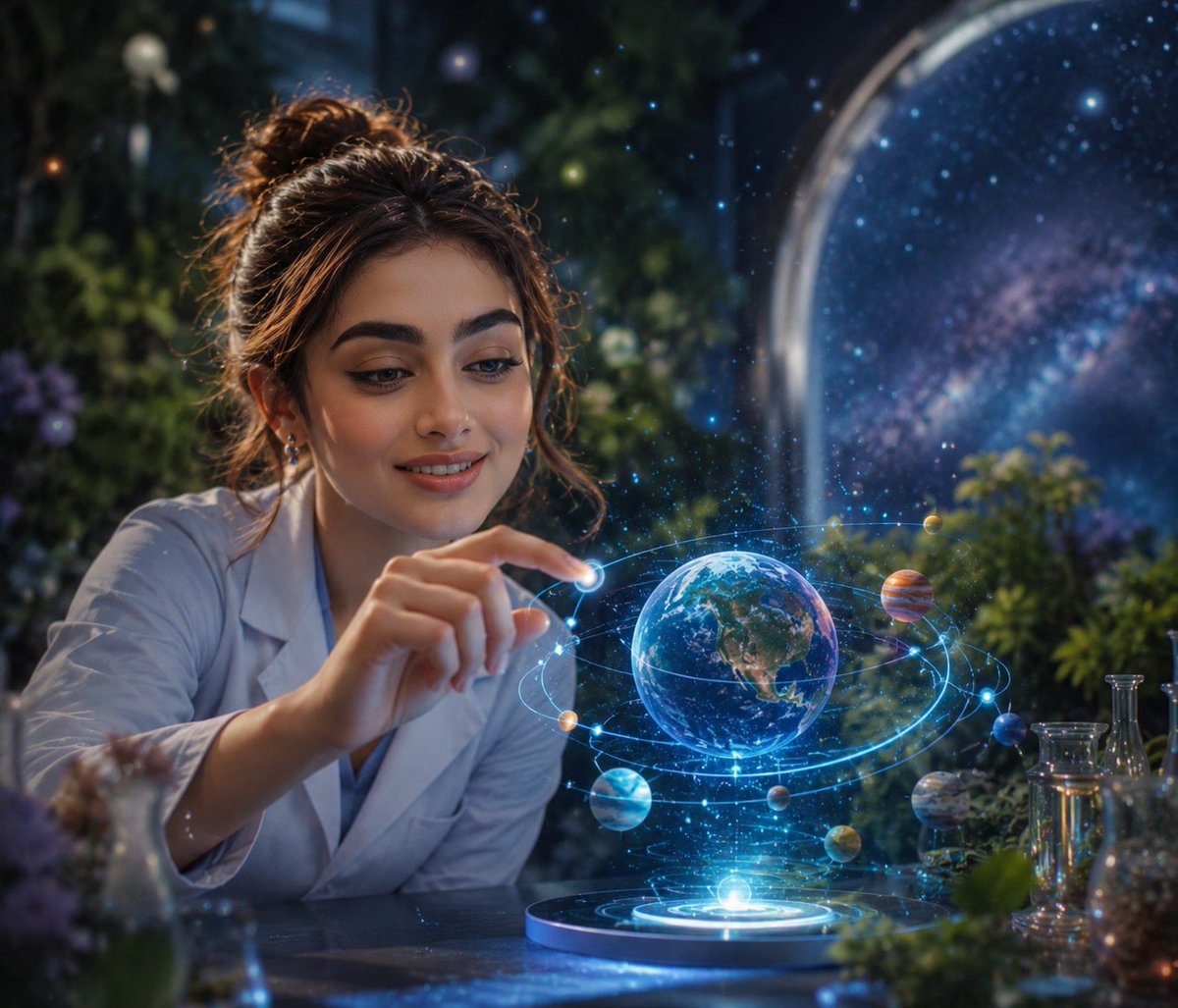 GPT-Image-2 Prompt Example - Cosmic Garden Fantasy Portrait