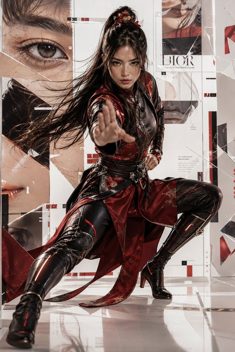 GPT-Image-2 Prompt Example - Futuristic Martial Arts Heroine Portrait
