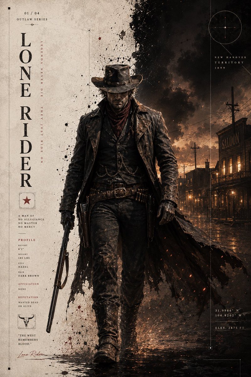 GPT-Image-2 Prompt Example - Dark Western Outlaw Poster