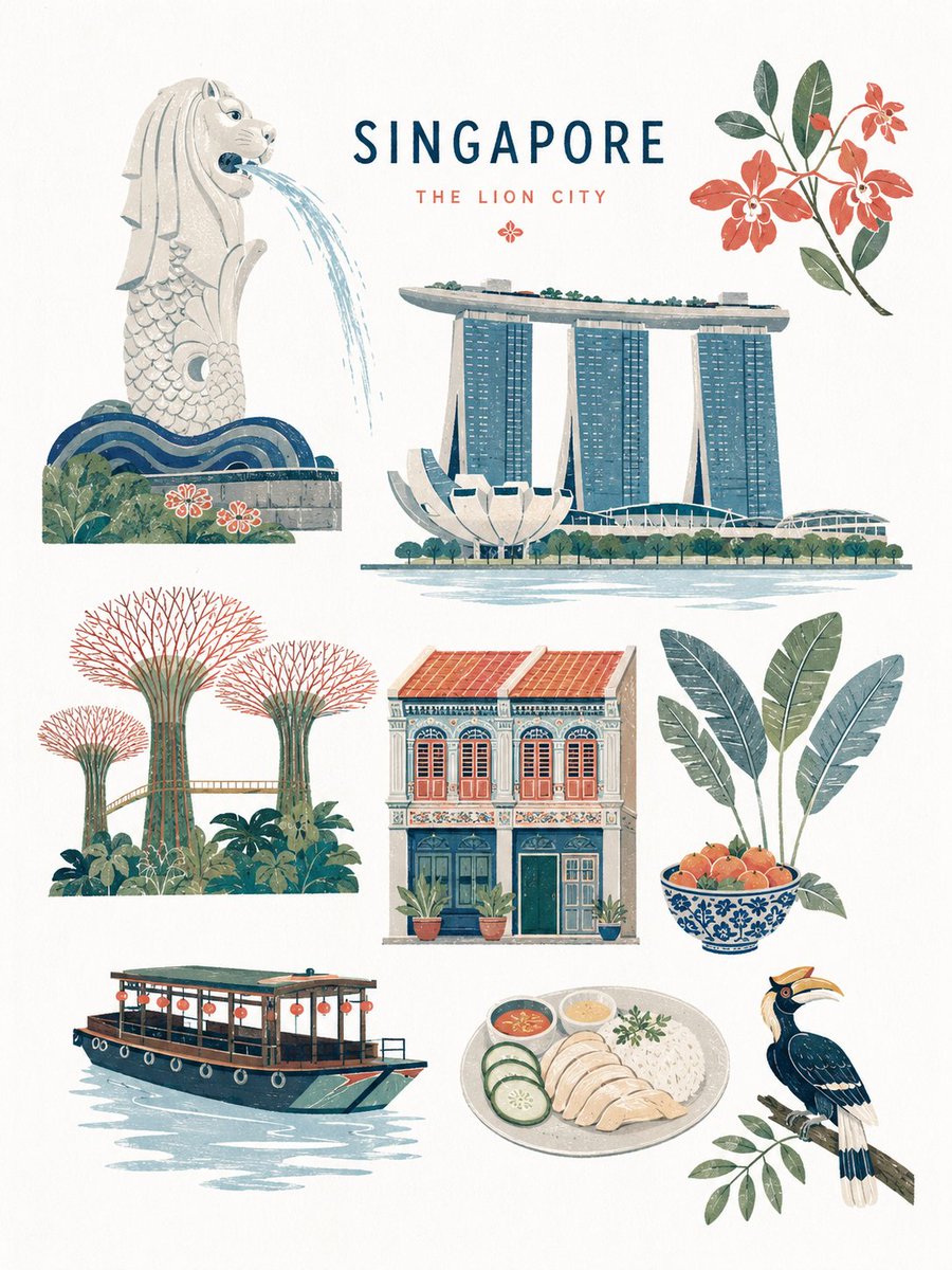 GPT-Image-2 Prompt Example - Mid-Century Editorial Illustration System