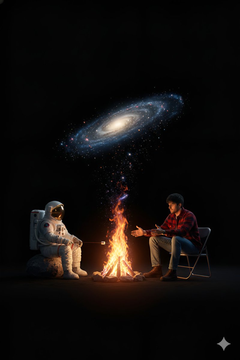 GPT-Image-2 Prompt Example - Cosmic Campfire Concept Art