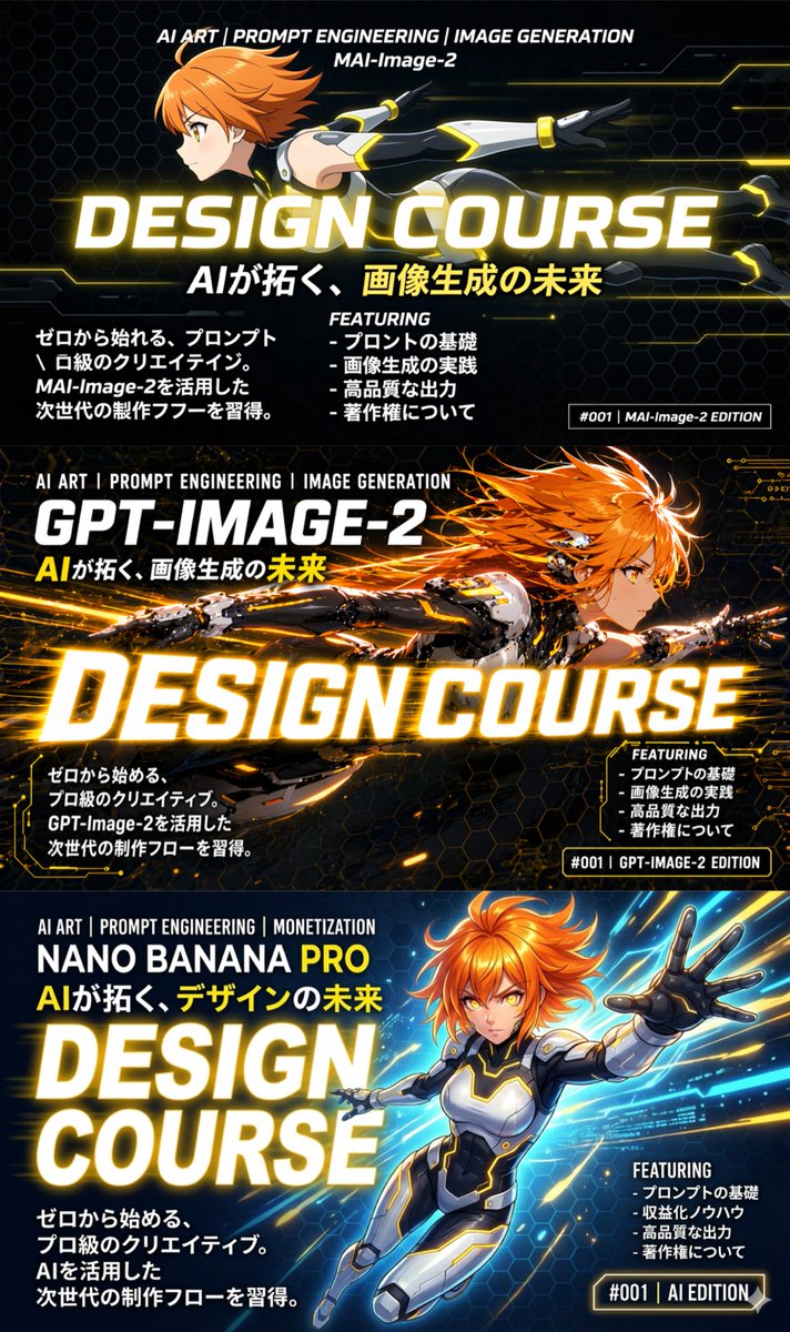 MAI-Image-2 vs GPT vs Nano Banana Pro 示例图