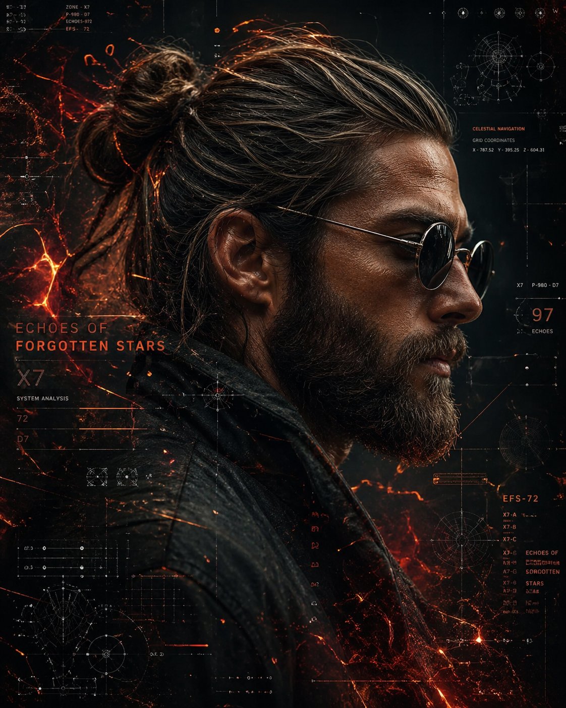 Cyberpunk Sci-Fi Side Profile Portrait generated image example
