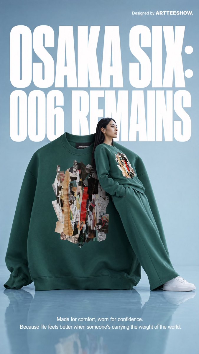 Editorial Osaka Six Sweatshirt Ad generated image example