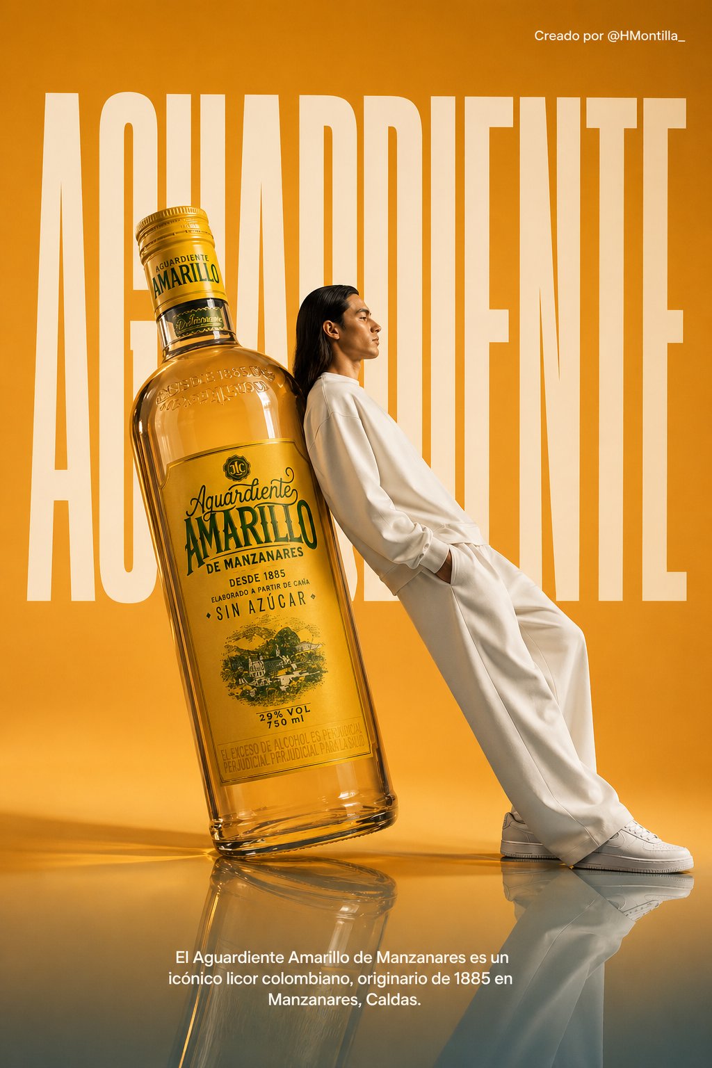 Surrealist Liquor Brand High Fashion Poster generated image example