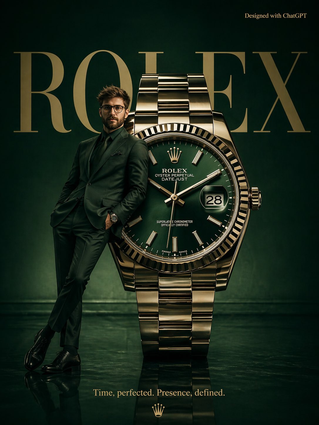 Surrealist Rolex Luxury Watch Fashion Poster generated image example