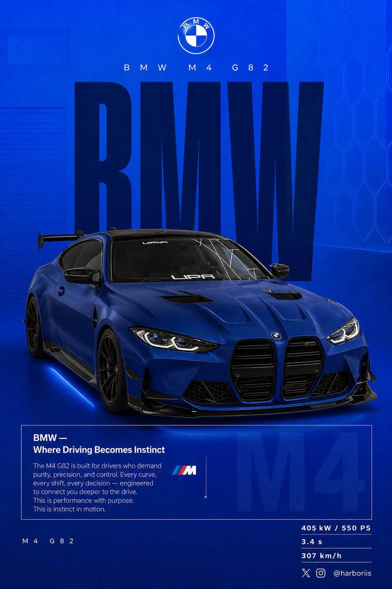 BMW Performance Social Poster generated image example