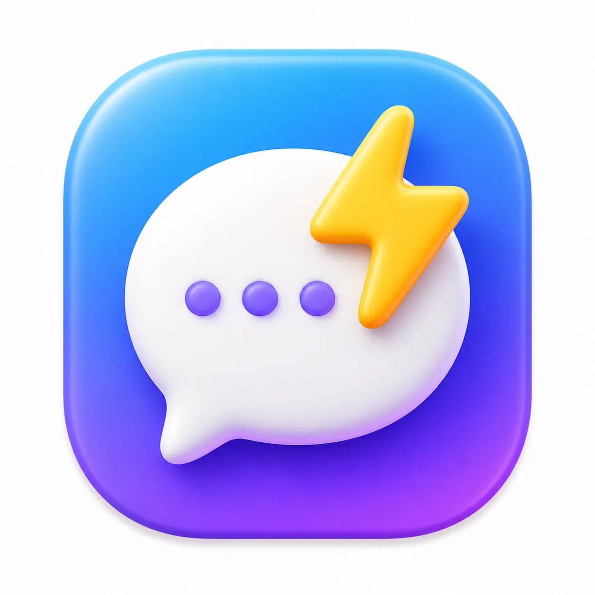 GPT-Image-2 Prompt Example - Flash Chat App Icon