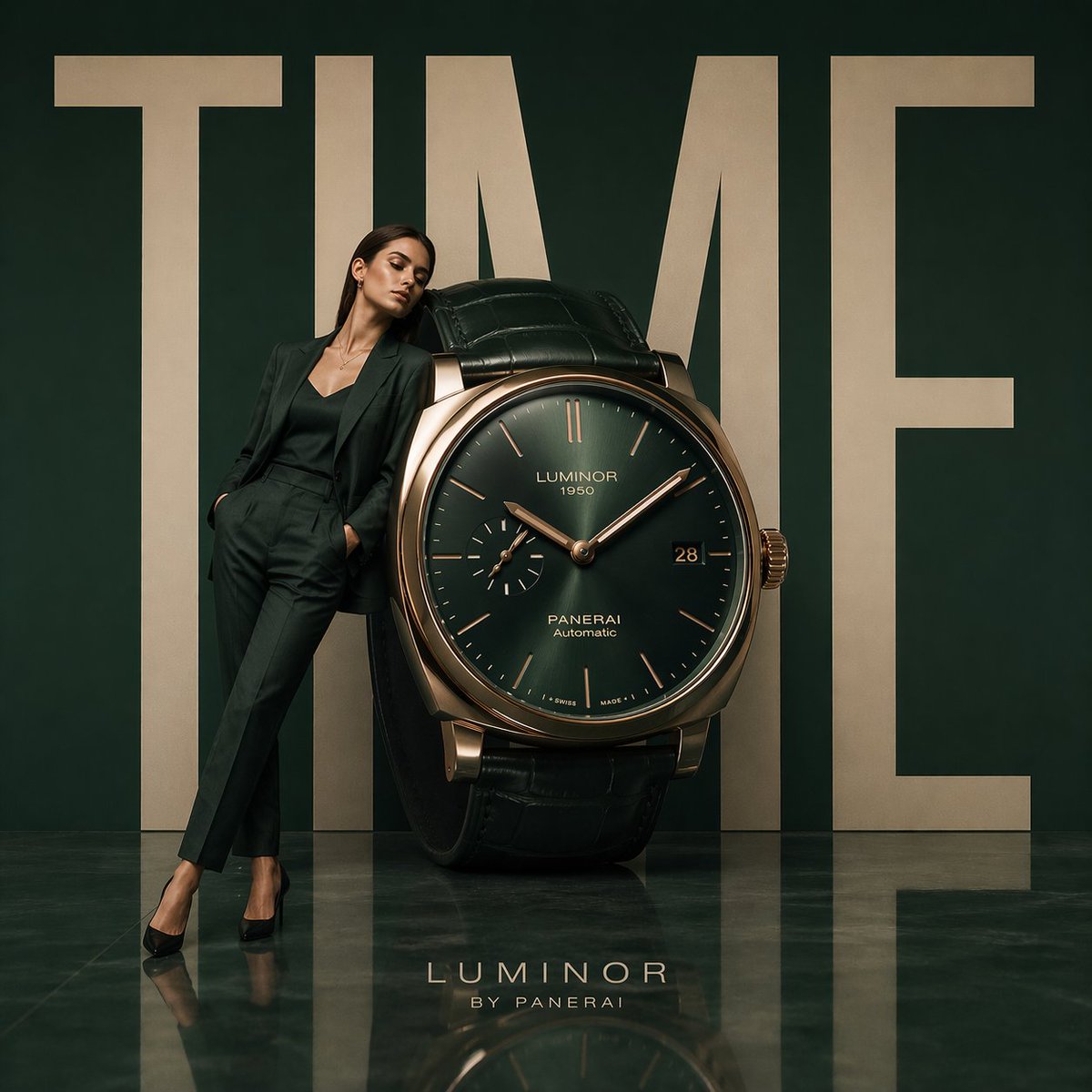 GPT-Image-2 Prompt Example - Monumental Timepiece Fashion Ad