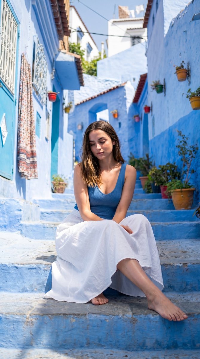 GPT-Image-2 Prompt Example - Mediterranean Alley Sunlit Portrait