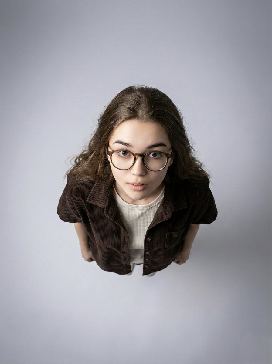 GPT-Image-2 Prompt Example - Top-Down Aerial Studio Portrait