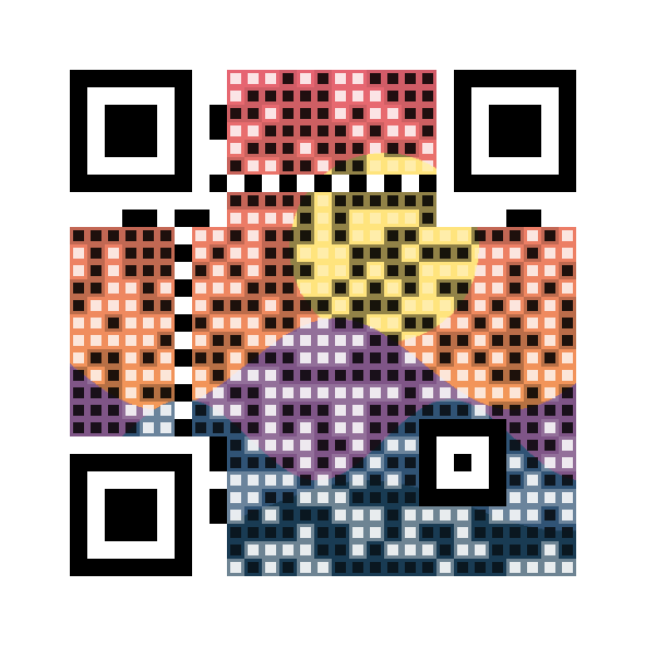 Sunset QR artwork