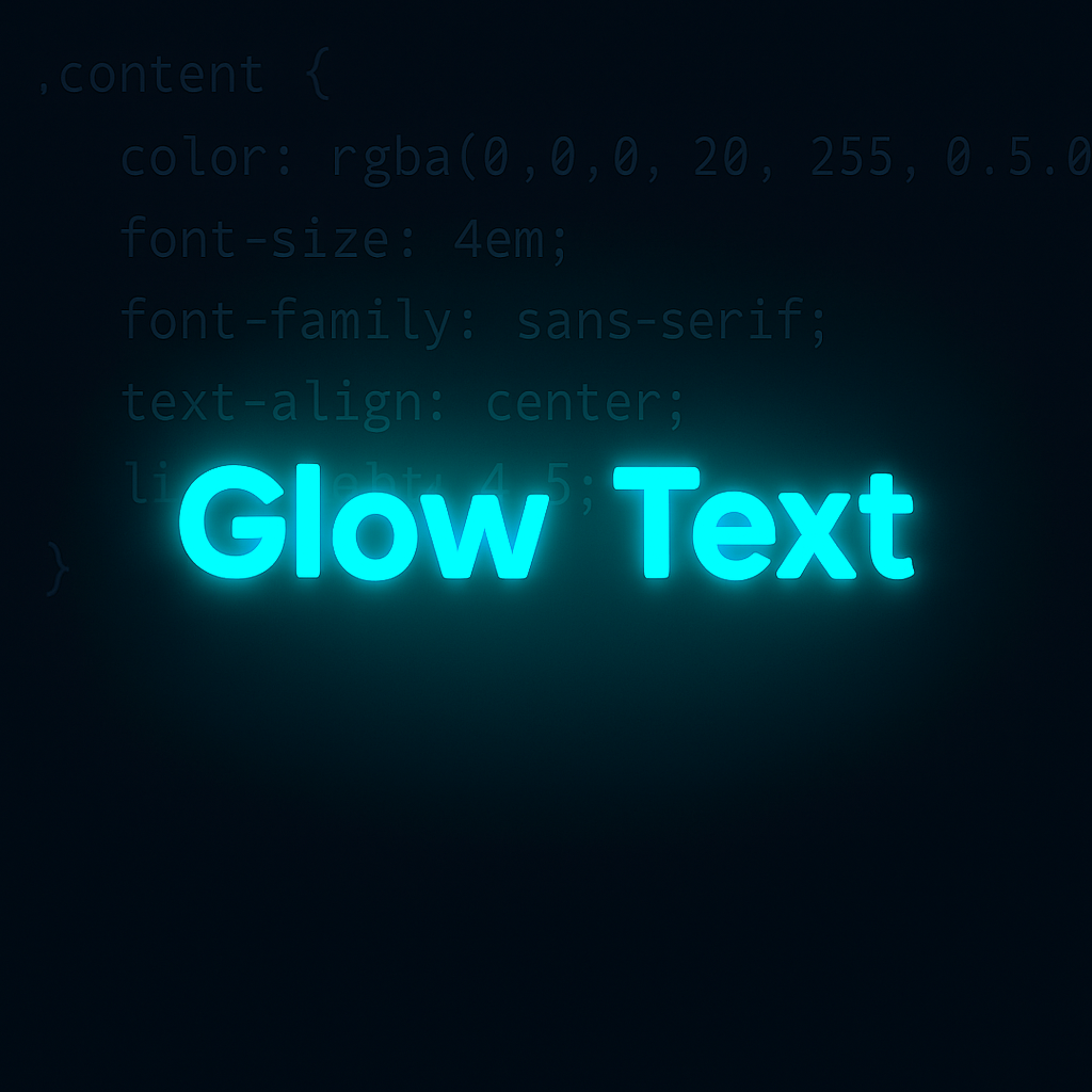 Glow Text Effect