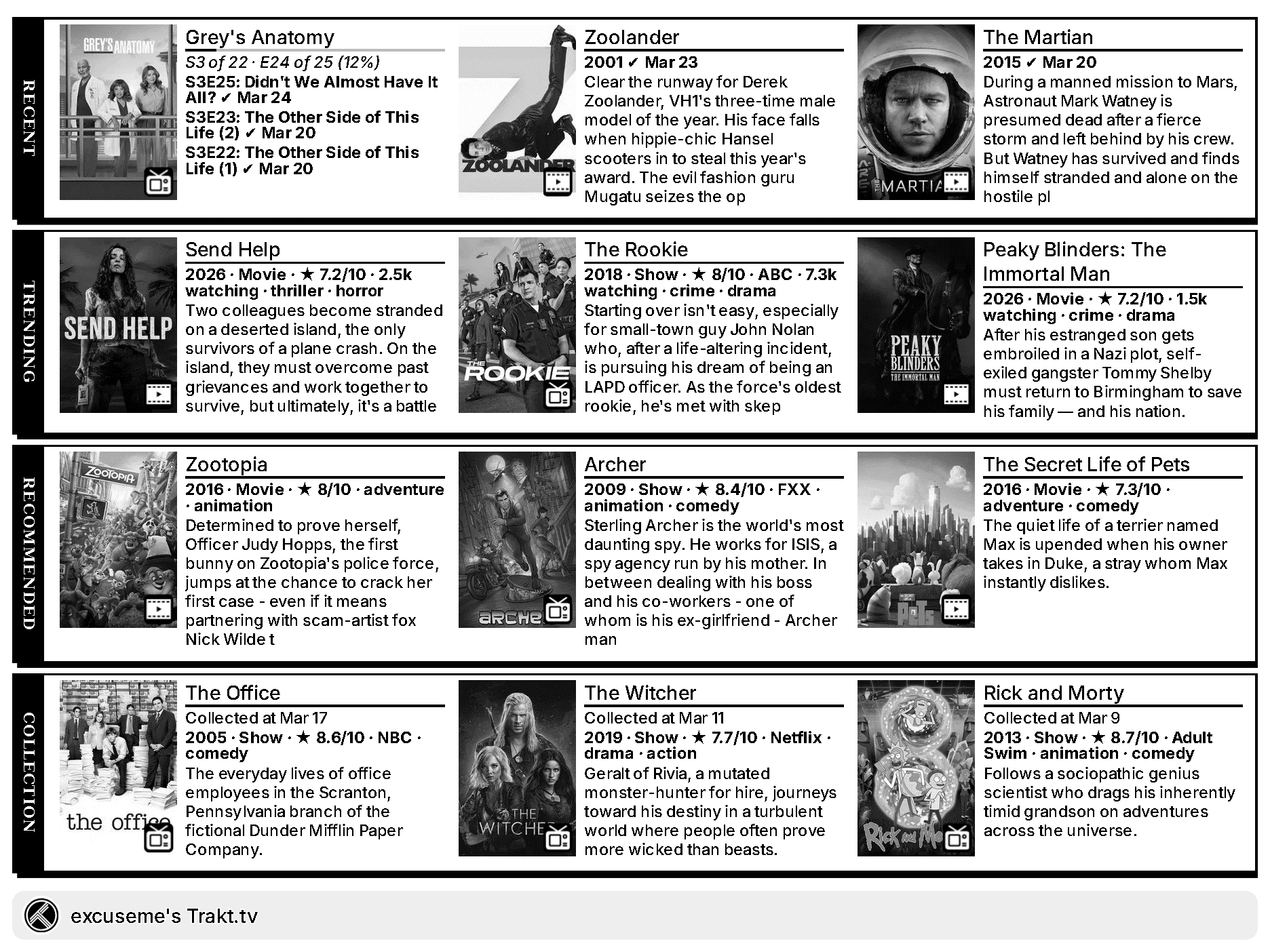 Trakt.tv Screenshot