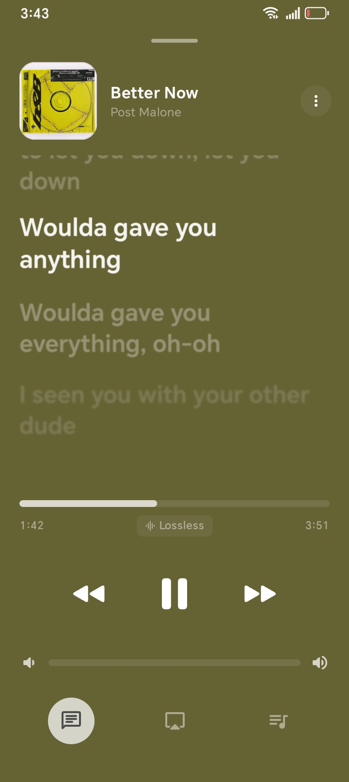 Synced lyrics