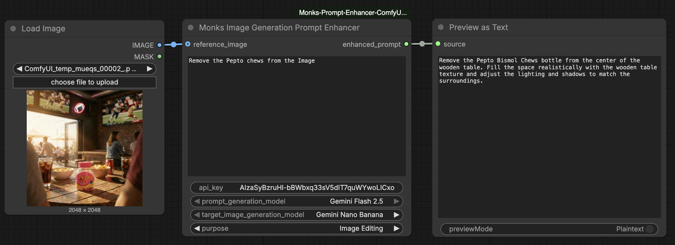 Image Editing example