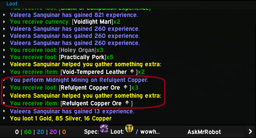 Screenshot: System message 2