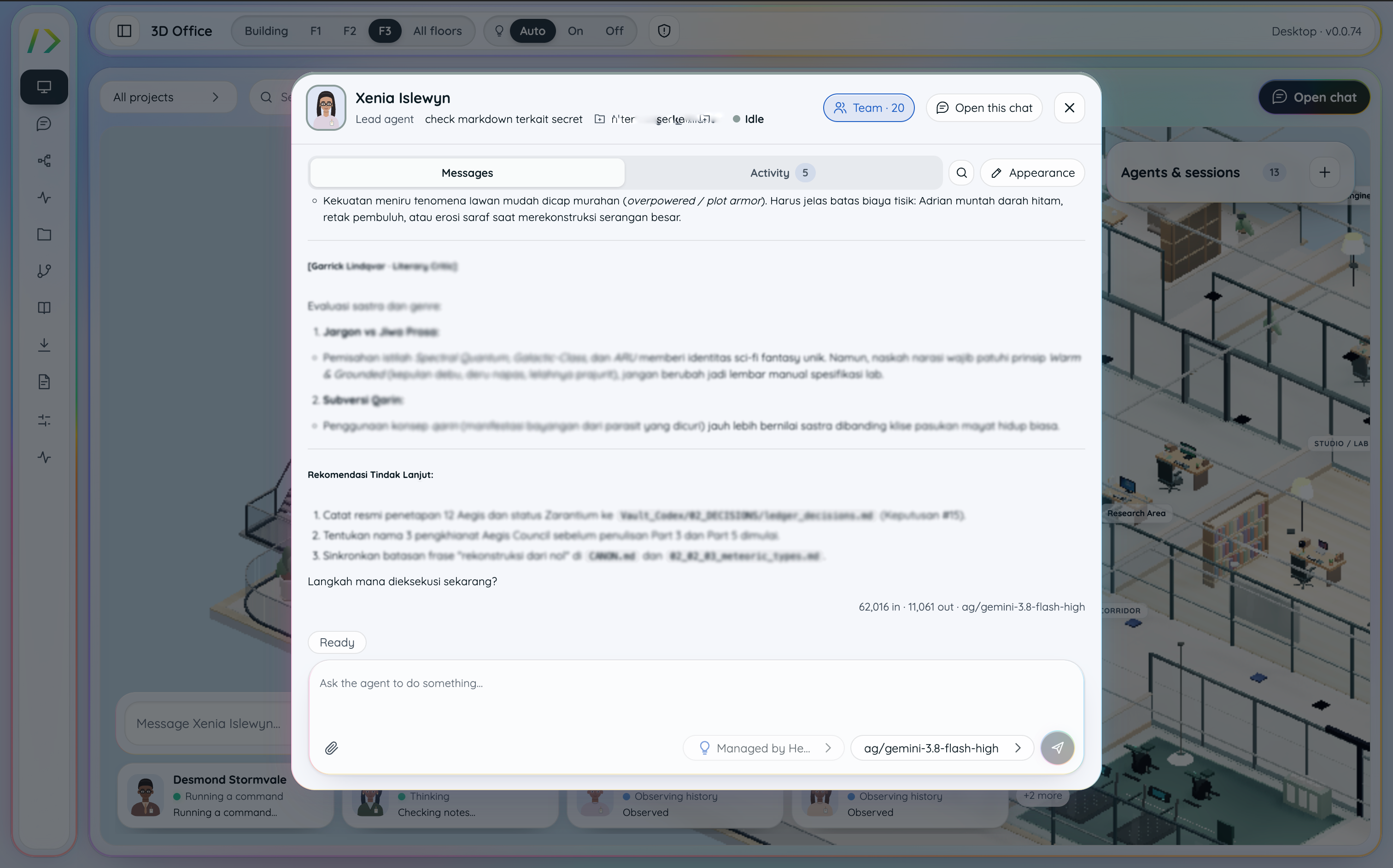 In-Scene Prompt Dock - Managed Mode