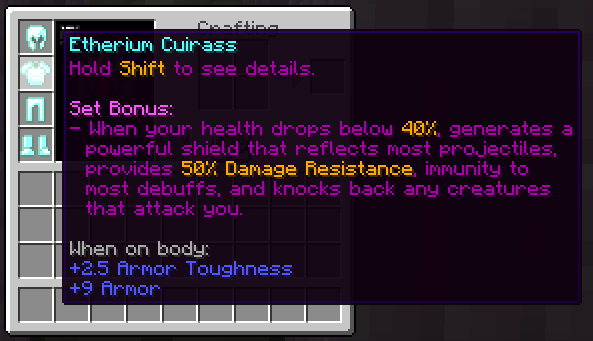 Etherium Armor Bonus