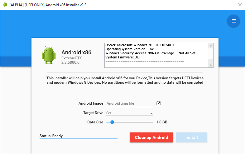 how to download advanced android x86 installer