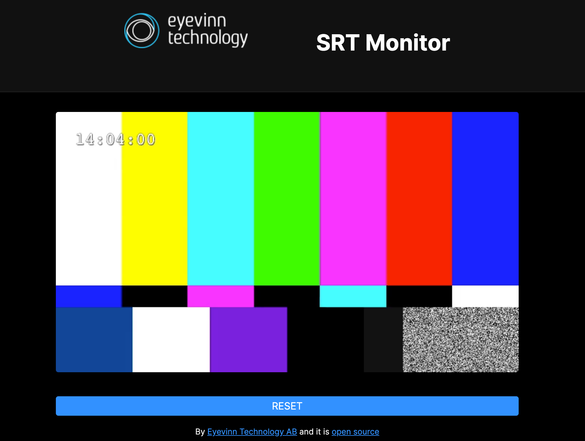 Screenshot of application
