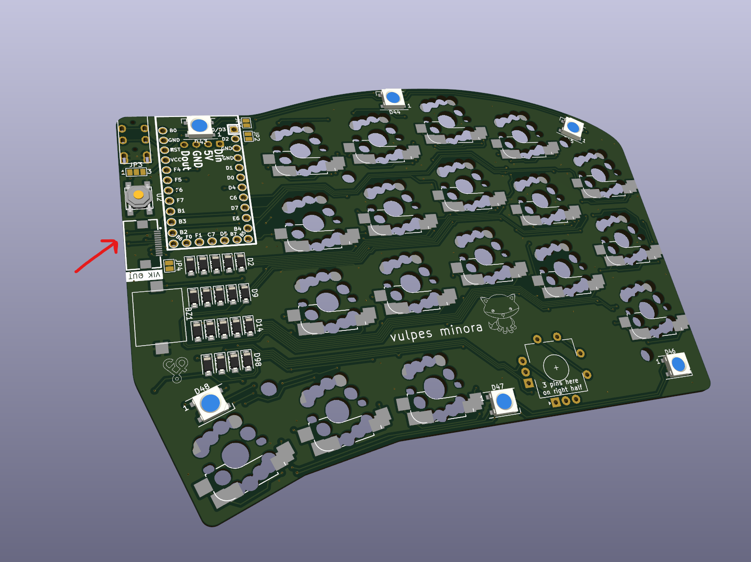 vik-out-keyboard-pcb-render