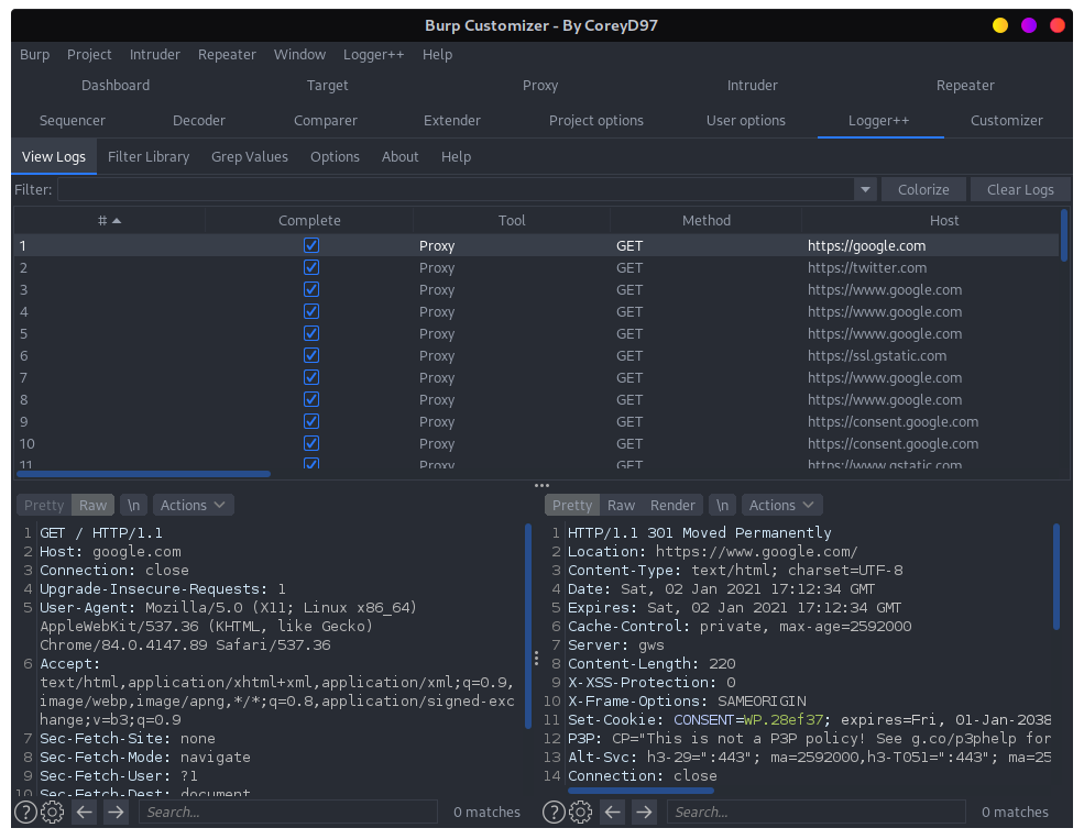 Atom One Dark Logger