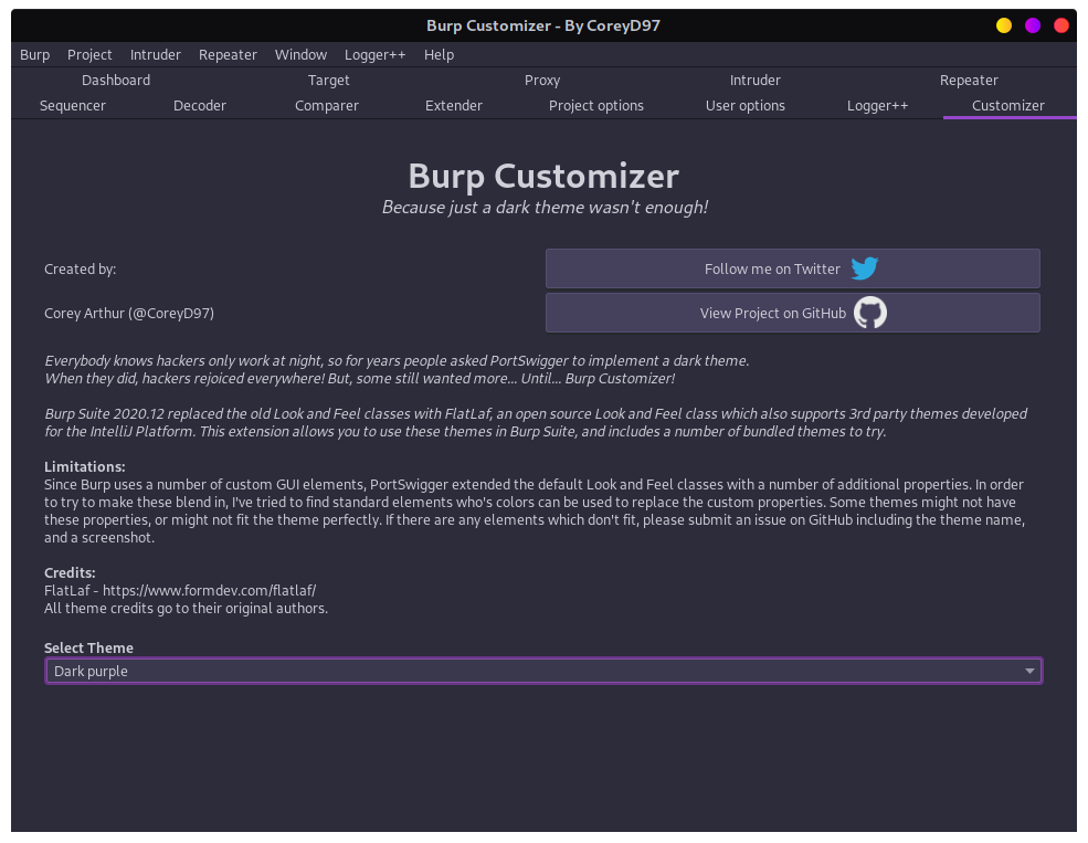Dark Purple Customizer