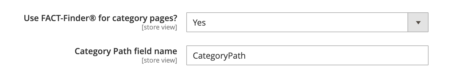 Category field name Main Settings