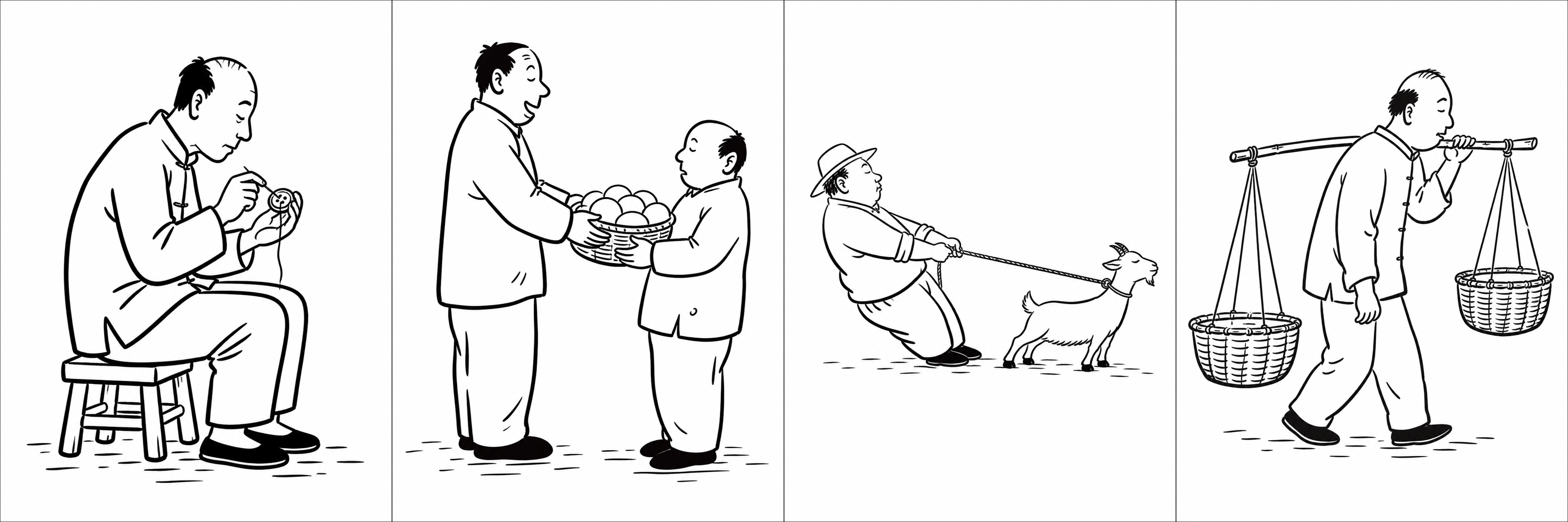 黑白讽刺画