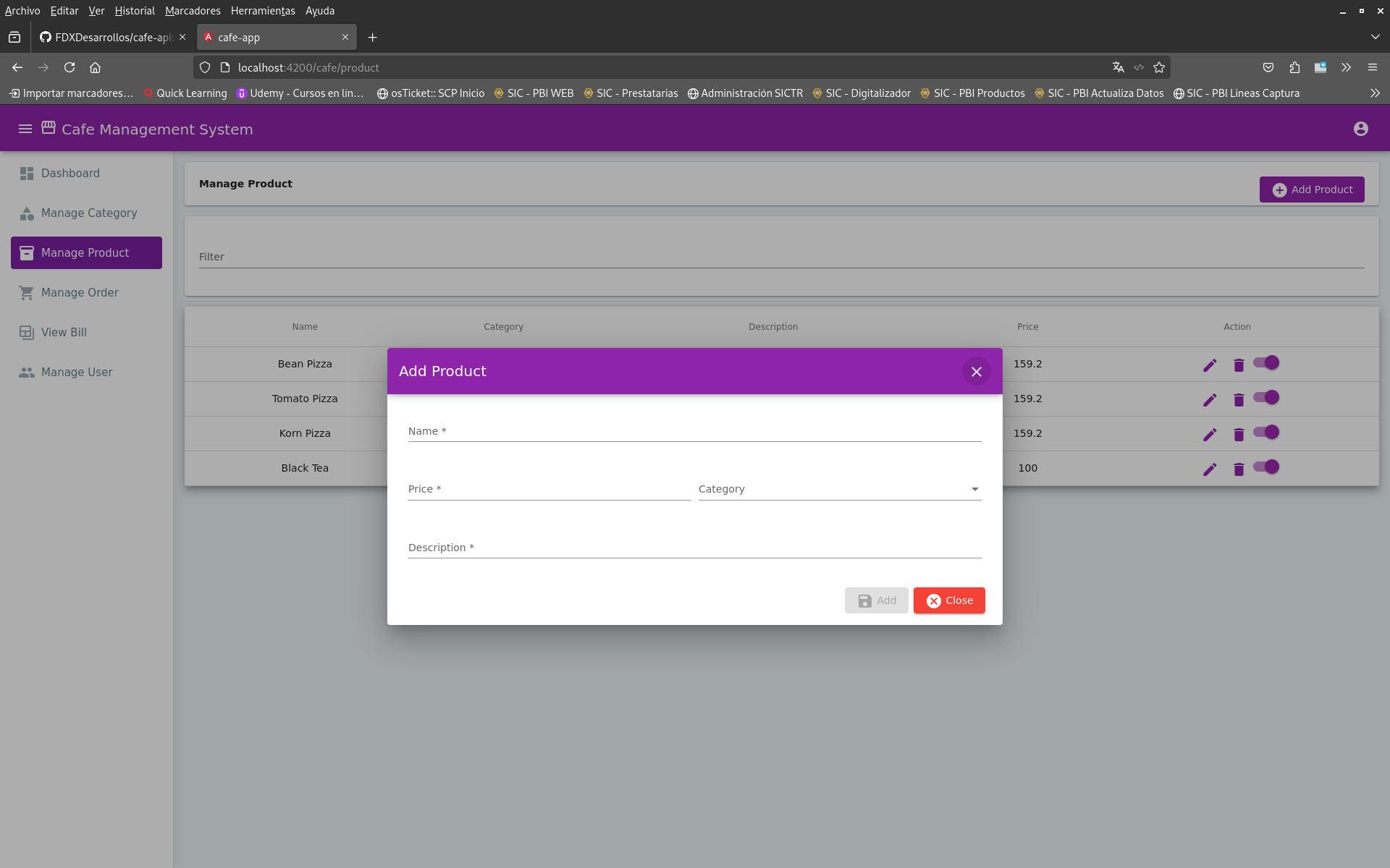 GitHub - FDXDesarrollos/cafe-app: Cafe Management System (Angular ...
