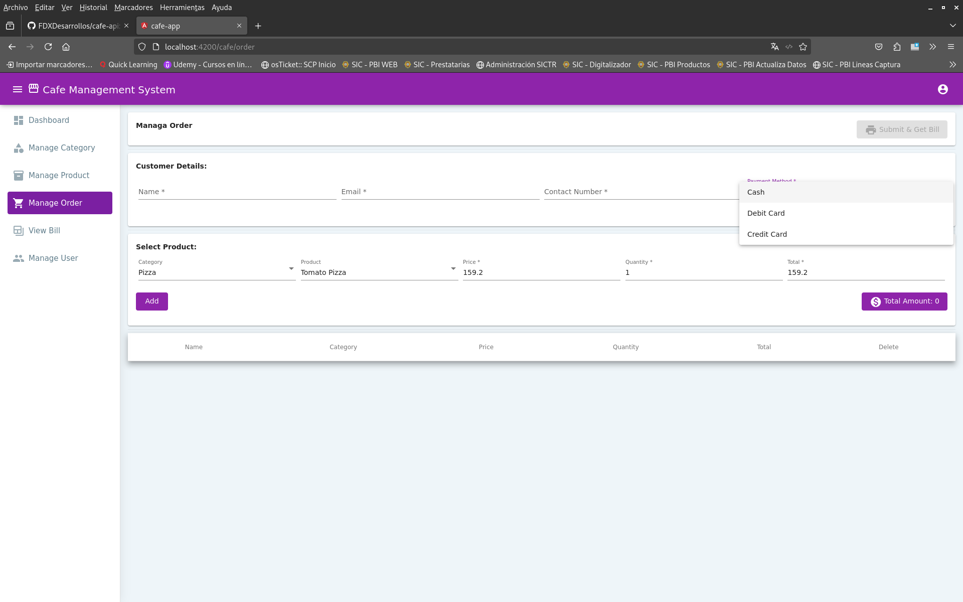 GitHub - FDXDesarrollos/cafe-app: Cafe Management System (Angular ...