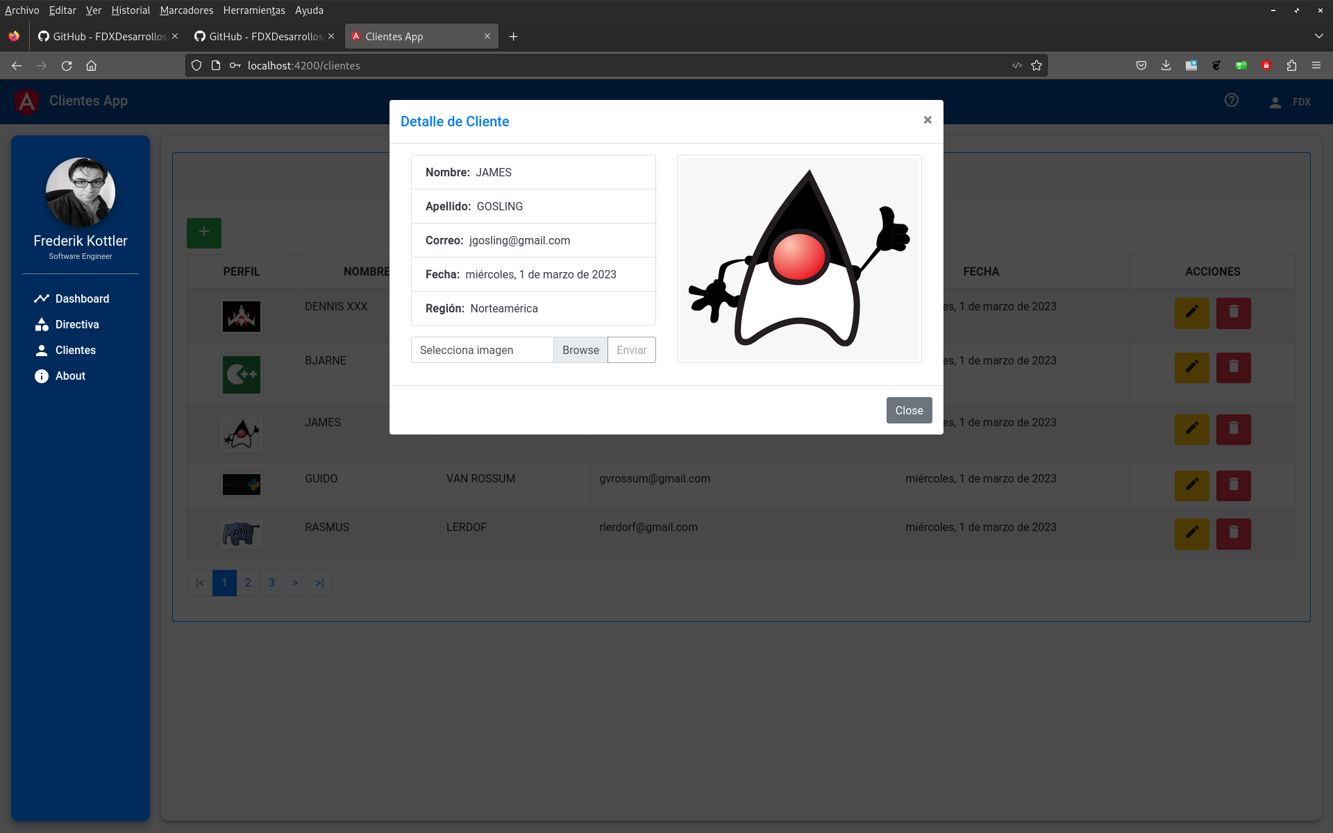 GitHub - FDXDesarrollos/clientes-app: Aplicación FrontEnd de Clientes y ...