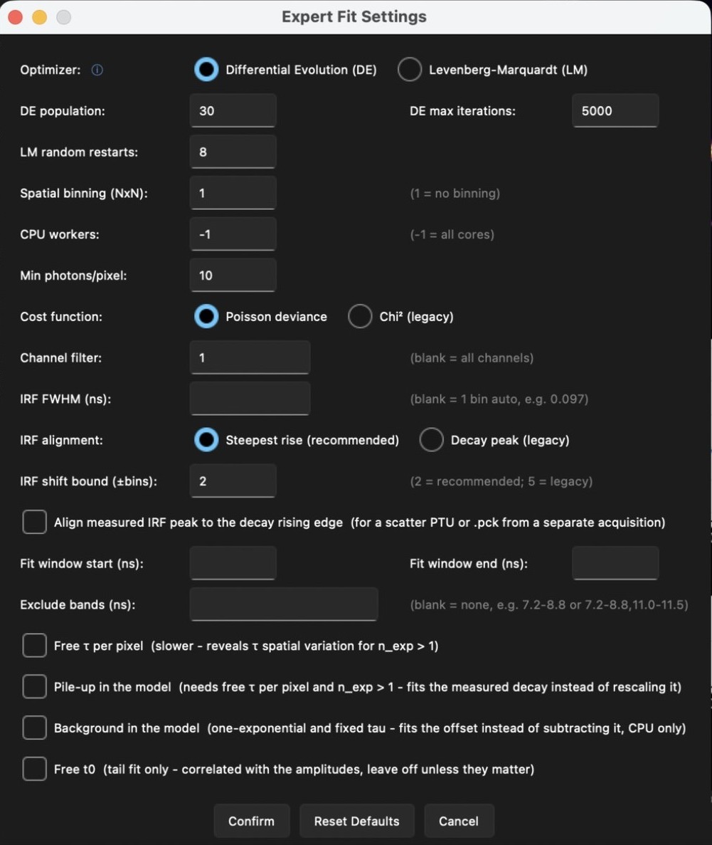 Expert Fit Settings