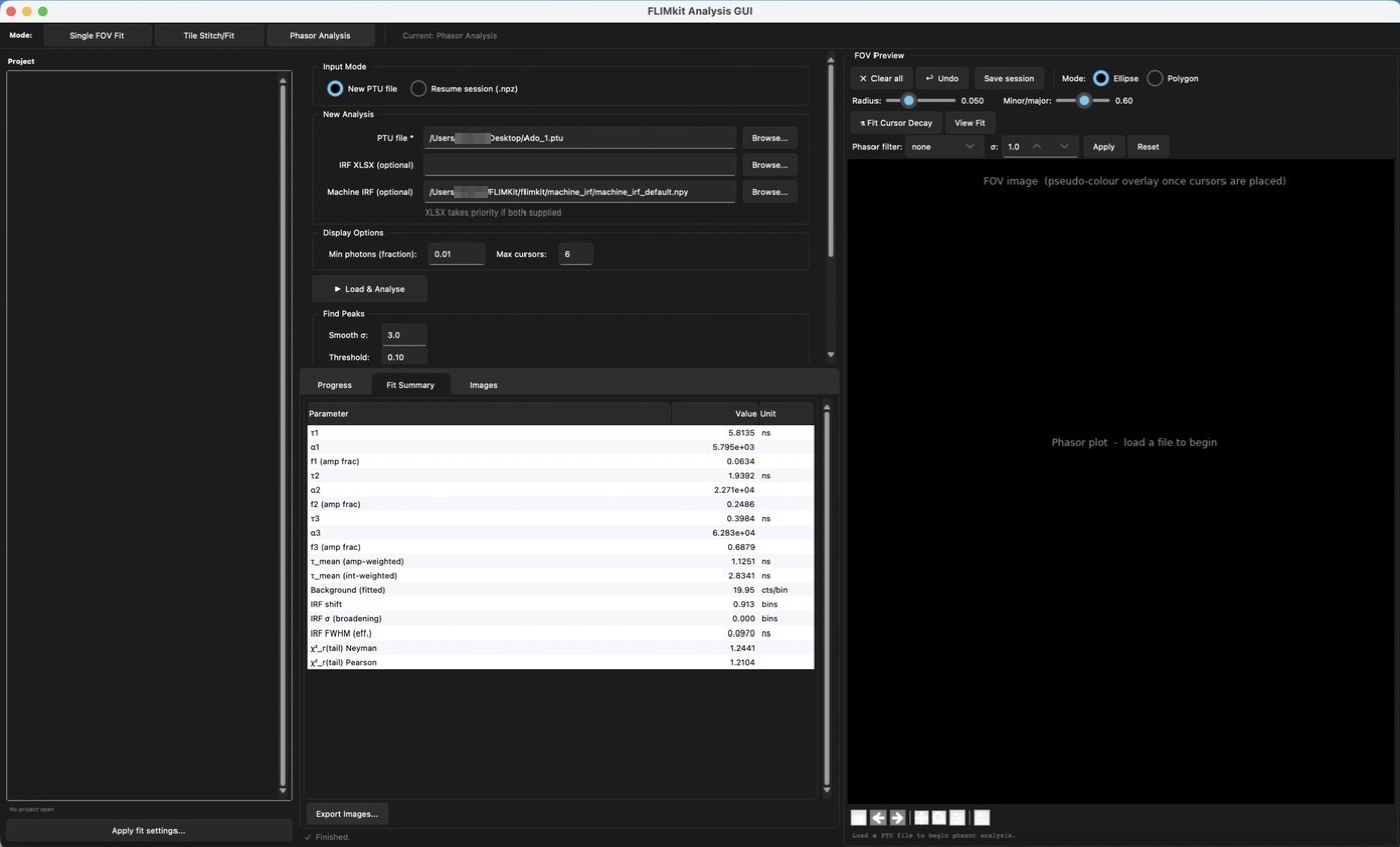 Phasor settings