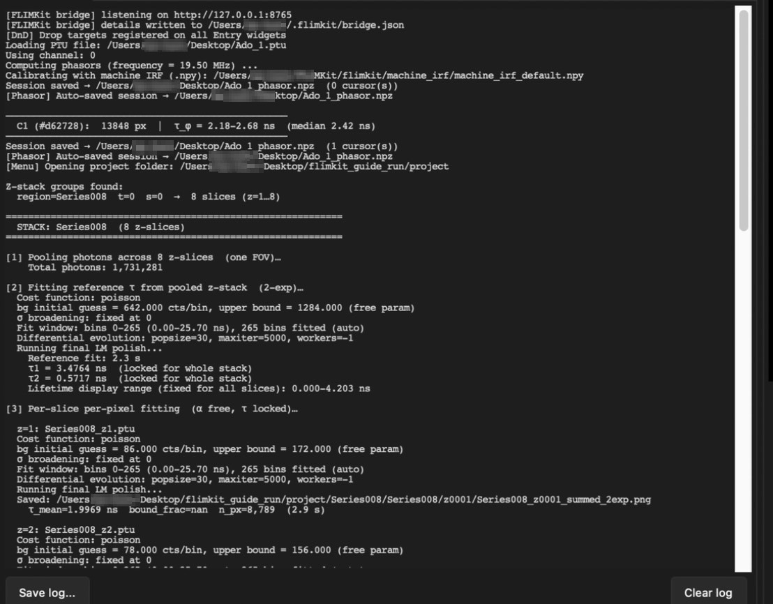 Z-stack log