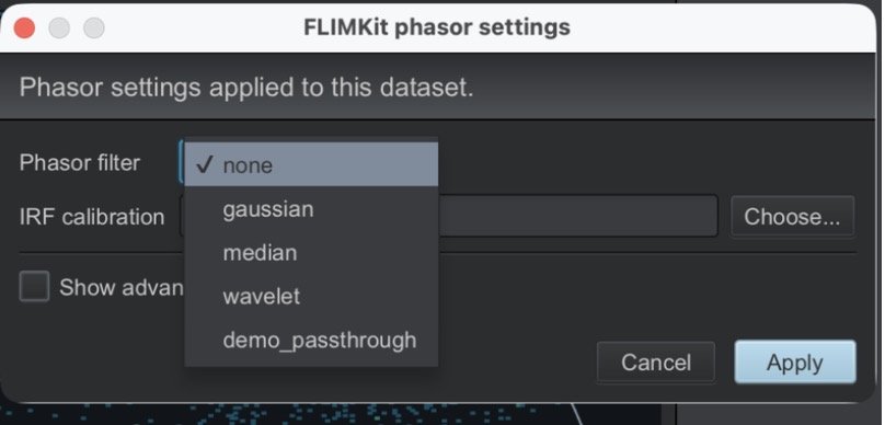 QuPath phasor settings