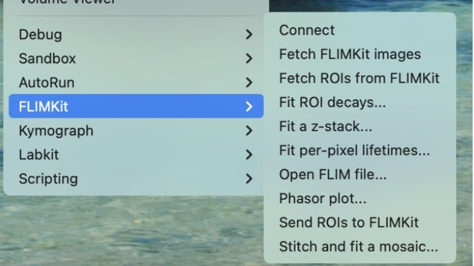 Fiji Plugins > FLIMKit
