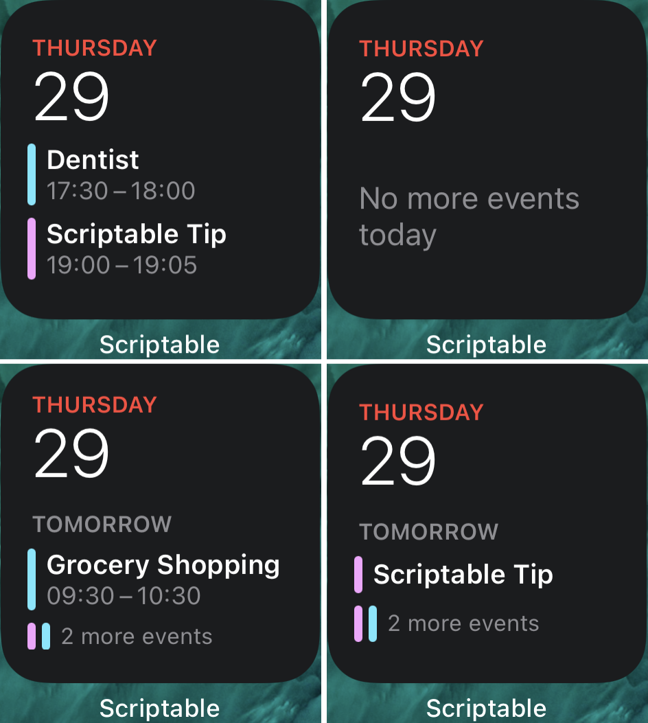 Apple Calendar Widget Preview Image