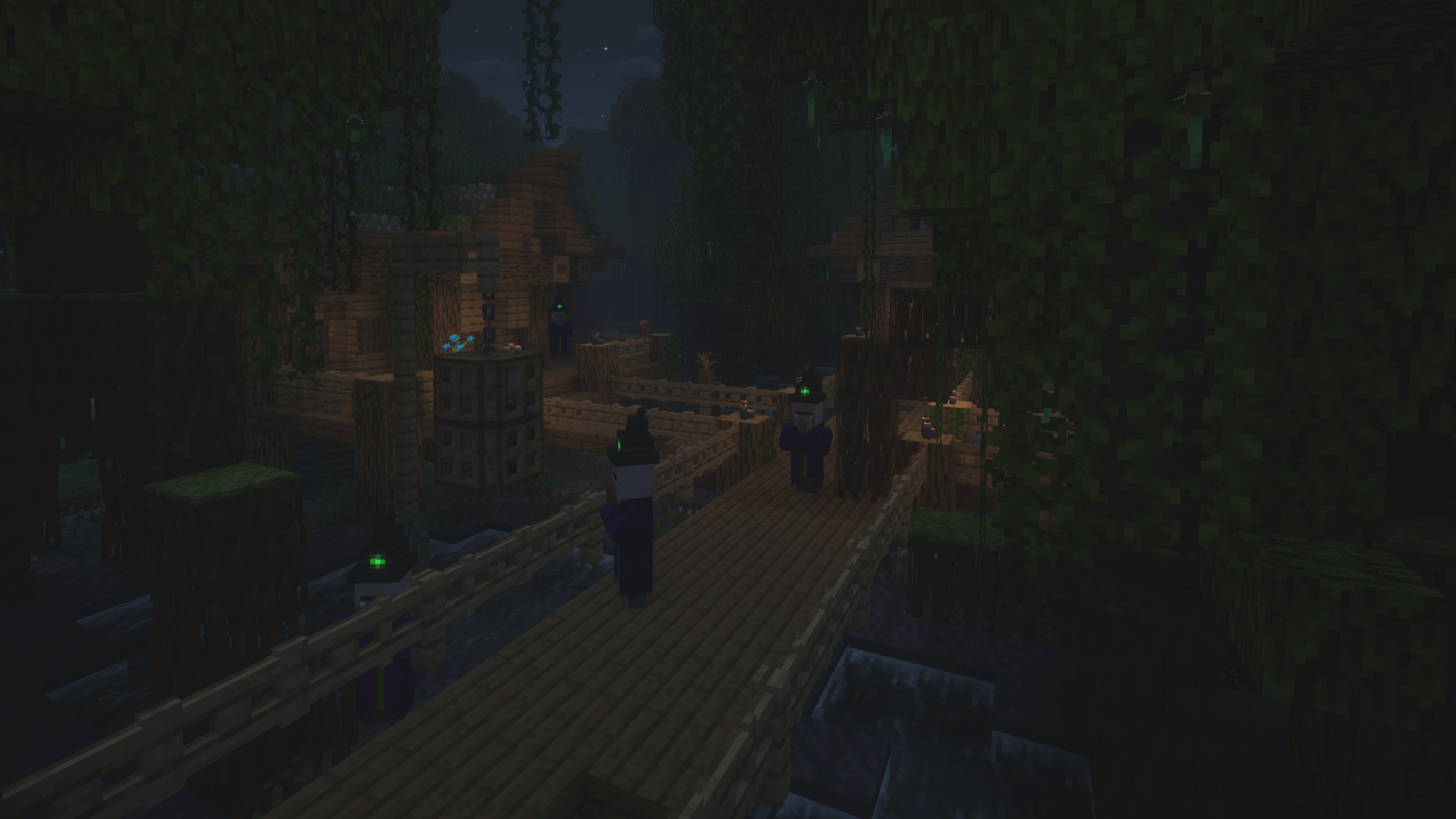 Mangrove Swamp Witch Village at night