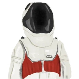 Painting of a Starfleet space suit