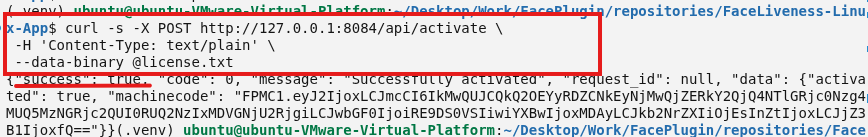 POST /api/activate with license.txt — success true
