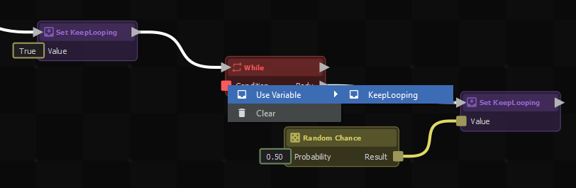 Directly using a variable in an input socket.