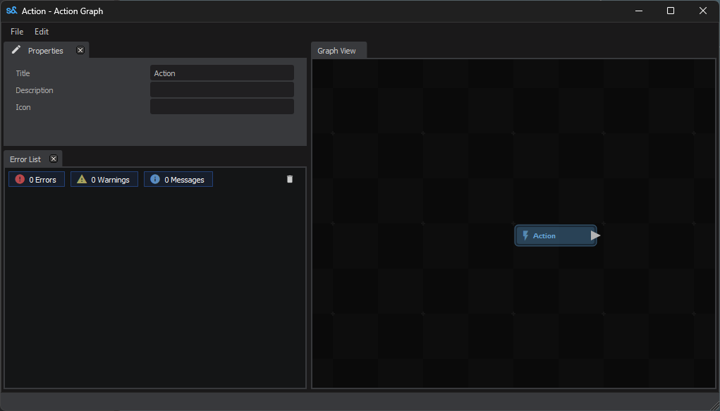 Editing a new ActionGraph